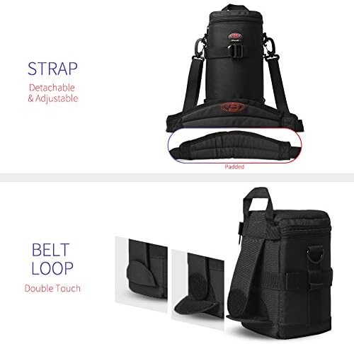 Camera Lens Pouch for DSLR Lenses Up to 4.72" x 9.45" - Image 6