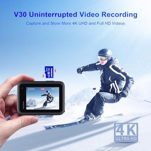 Vansuny Micro SD Card 128GB 2 Pack microSDXC Memory Card with SD Adapter A1 App Performance V30 4K Video Recording C10 U3 Micro SD for Phone, Security Camera, Dash Cam, Action Camera - Image 4