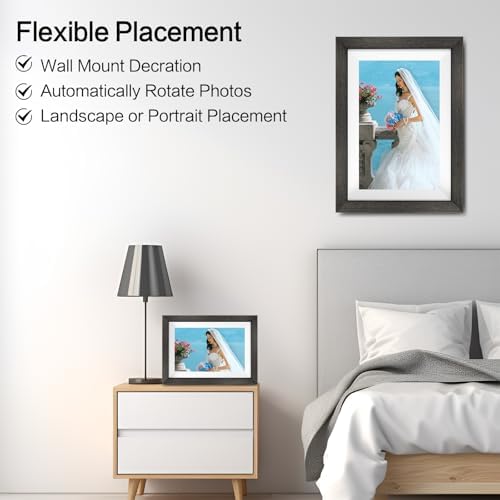 Frameo Digital Photo Frame,10.1 Inch WiFi Smart Digital Picture Frame with HD IPS Touch Screen,Auto-Rotate,Send Pictures from Anywhere via Frameo APP,Gifts for Mom - Image 5