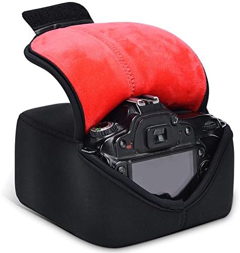 CADeN DSLR SLR Camera Sleeve Case with Neoprene Protection, Compatible for Nikon, Canon, Pentax, Sony and ect...(Medium Black) by CADeN