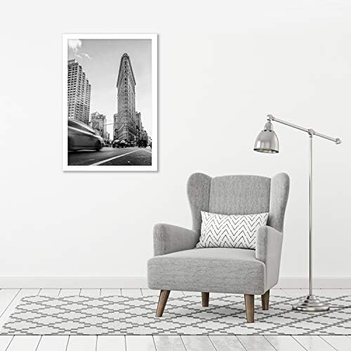 Americanflat 24x36 Poster Frame - White Engineered Wood with Polished Plexiglass - Wide Picture Frame for Vertical or Horizontal Wall Display - Epic Collection - White - Image 4