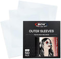 BCW 12-Inch Record Sleeves – 4 Mil Blue-Tinted (50 ct) | Archival Anti-Static Vinyl Record Outer Sleeves | Protects 12" LP Jackets from Fading & Wear | Acid-Free Polypropylene by BCW