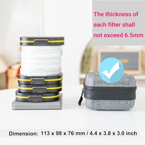Hard Shell Camera Lens Filter Case Up to 67mm, Water Resistant & Dustproof - Image 2