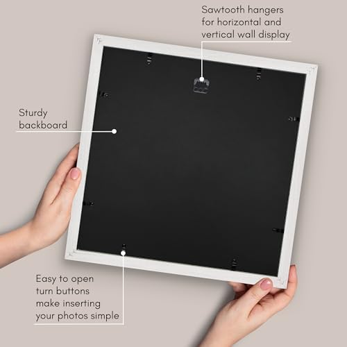 Americanflat 16x16 Picture Frame - Matted to 12x12 - White - Image 5