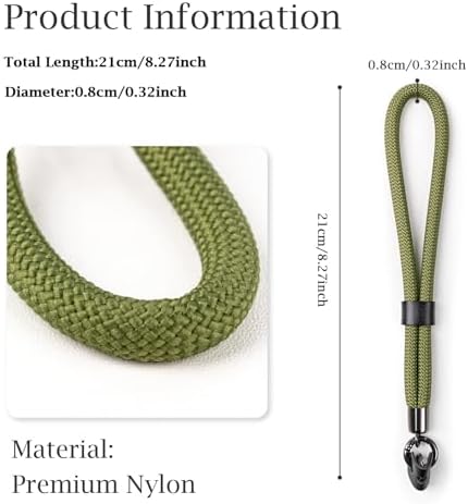 VOVMOEYA Camera Wrist Strap Rope,Camera Hand Strap Compatible with Fujifilm Nikon Canon Sony DSLR Camera - Green - Image 2