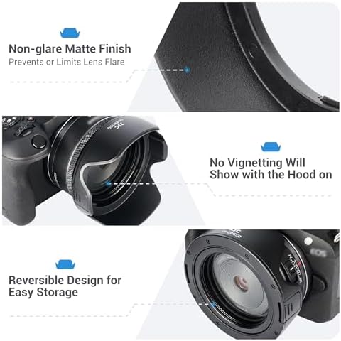 JJC Tulip Lens Hood for Canon RF 28mm f/2.8 STM, Replaces EW-55 - Image 4