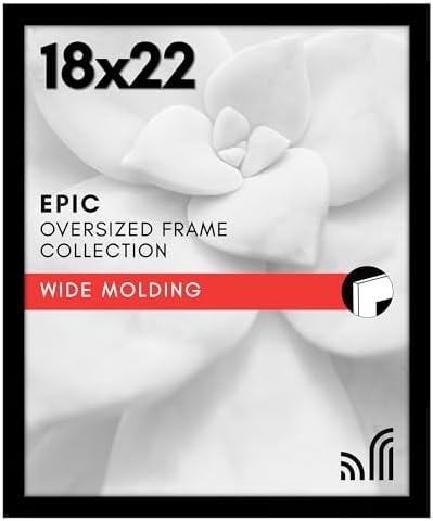 Americanflat 18x22 Poster Frame - Engineered Wood - Black by Americanflat