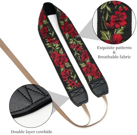 ZOOEASS Camera Strap for DSLR and Mirrorless Digital Camera,Neck Strap with Embroidery Patterns and Quick-release Buckle - Image 4