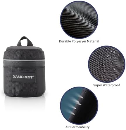 Camera Lens Case Lens Bag Compatible (3.15" x 3.15"(Nylon, Black)) - Image 3