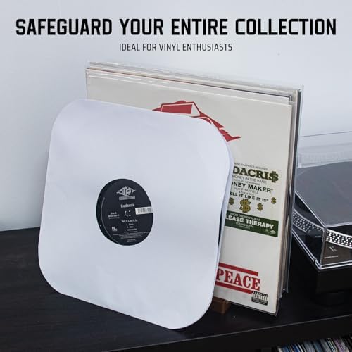 TAKMORK 12" Vinyl Record Inner Paper Sleeves, 33 RPM, 80gsm, White, 50pcs - Image 5