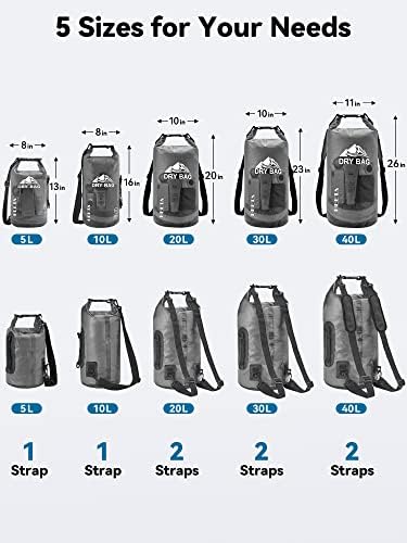 HEETA Dry Bag Waterproof Backpack with Phone Case 5L/10L/20L/30L/40L - Image 2