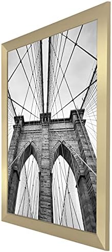 Americanflat 20x30 Poster Frame - Gold Engineered Wood with Polished Plexiglass - Wide Picture Frame for Vertical or Horizontal Wall Display - Epic Collection - Gold - Image 6