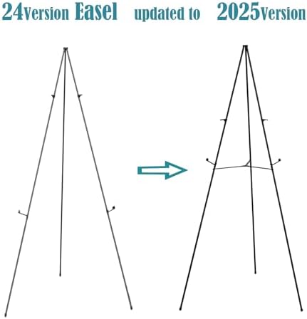 JIUYE 63" Instant Easels Stand for Wedding Sign & Posters,Adjustable Metal Easels for Display Painting Canvas,Folding Tripod with Portable Bag by JoyYeux,Black 3Pack - Image 2
