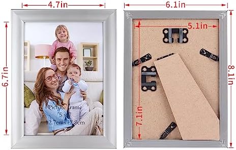 Giftgarden 5x7 Picture Frame Silver Set of 12, Multi Modern 5 by 7 Photo Frames Bulk for Wall or Tabletop Display - Image 3