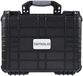 Tactical45 Hard Case with Foam - 16 x 13 x 7in Hard Shell Waterproof Storage Case with Pluck Padding Protective Latching Suitcase for Rifles, Cameras, Handguns, Drones, Guitars, and Electronics by Tactical45