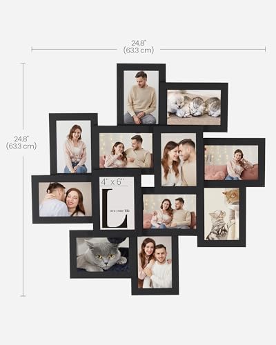 SONGMICS 12-Pack 4 x 6 Collage Picture Frames with Glass Front - Image 2
