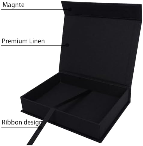 8x10 Photo Storage Box, Premium Linen Memory Box for Photos, Pictures, Certificates, Scrapbooking Supplies & Jewelry - Portable, Stackable Organizer for Home, Crafters & Collectors - Image 2