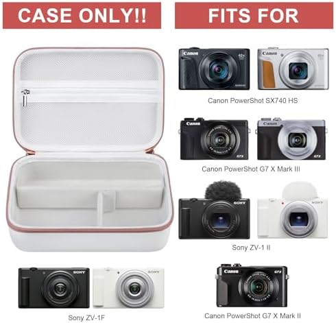 BOVKE Case for Canon G7X Mark III II/PowerShot SX740 SX730 Camera, White - Image 2