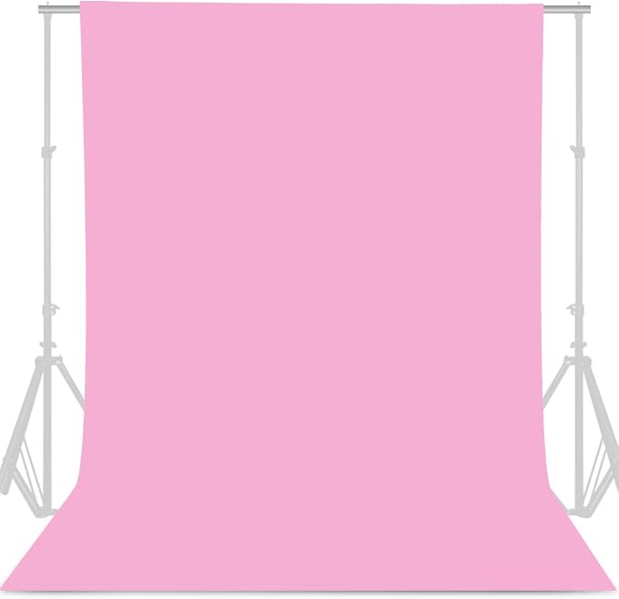 GFCC Pink Backdrop - 8FTX10FT Polyester Pink Photo Backdrop for Photoshoot Background for Photography Screen Video Recording Picture Background | Non-Reflective, Polyester Curtain, Easy Hang, Multipurpose Screen for Studio Photo Booth, Video Recording,... by GFCC