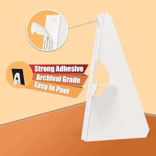 Lineco Cardboard Easel Backs, Self Stick Stand, 12 Inch, White, 25 Pack - Image 4
