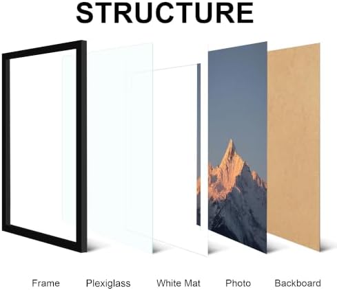16x24 Wood Picture Frame Set of 4, Wall Mount for Home Decor, Black - Image 5