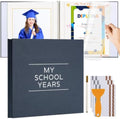 Large School Photo Album, 12 x 12 In, 60 Self-Adhesive Pages, Gray Blue by Hiwhy