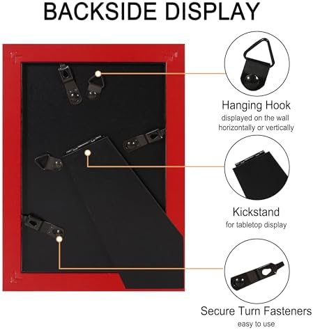 4x6 Picture Frame Set of 4 with Real Glass, Wall & Tabletop Display - Image 6
