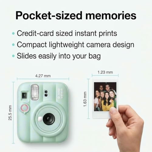 Fujifilm Instax Mini 13 Lagoon Green Instant Camera with 20-Sheet Film - Image 5