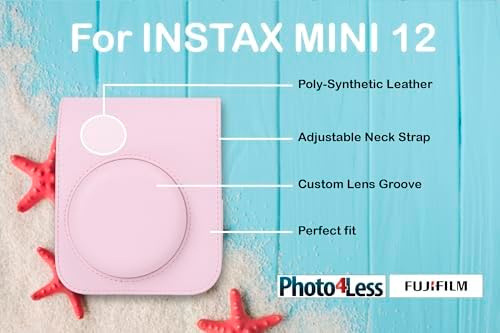 Fujifilm Instax Mini 12 Instant Film Camera Blossom Pink, Fujifilm Instax Mini Twin Pack Instant Film 20 Prints, Prtotective Case, Gift Bundle - Image 5