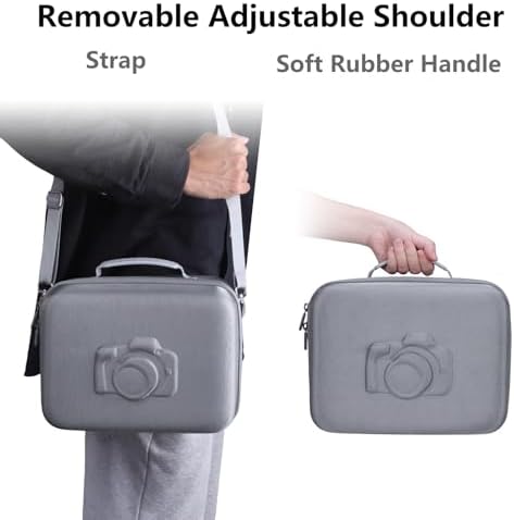 Medium Camera Case Bag for Canon/Sony/Nikon Camera and Multiple Lens Gray - Image 4