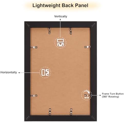 Suede P538-1116 11x16 Picture Frame Display 3 Opening One 8x10 Picture Frames and 5x7 Double Picture Frames Collage Wall Decor with Mat,Multi Photo Frame for Plexiglass,Wall Decor,1Pack,Red - Image 5