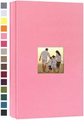 potricher Photo Album 4x6 Pictures, 300 Pockets, Linen Cover, Pink by potricher