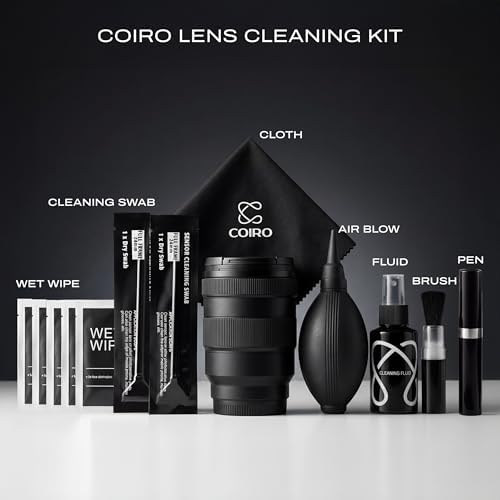 C Coiro Camera Lens Cleaning Kit 7 in 1 – Lens Pen, Air Blower, Sensor Cleaning Swabs, Lens Cleaner Spray, Wet Wipes 5 Pac, Microfiber Wipe – DSLR Mirrorless Full Frame - Image 2