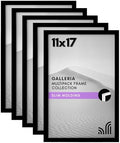 Americanflat 11x17 Picture Frame 5-Pack - Slim Molding - Black by Americanflat