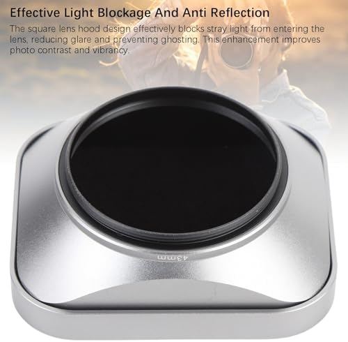 GOWENIC Camera Lens Hood Aluminium Alloy, Square Lens Hood Shade (46mm) - Image 6