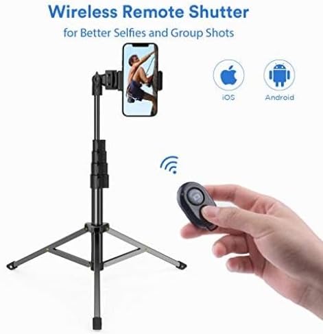 Tripod Selfie Stick Wireless Monopod Compatible with iPhone 16/Plus/Pro/Pro Max, Remote Shutter Built-in Self-Portrait Extendable Stand - Image 3