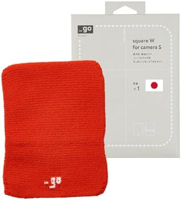 Camera Cover, Square W, Made in Japan, S size, Orange by PACKINGKNIT_GO
