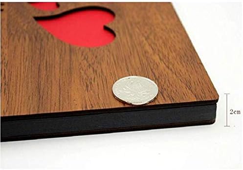 Gesteh DIY Scrapbook Album 8 X 6 inches with 1PC Photo Corner Sticker Album Wood Cover Picture scrape Book for Anniversary Wedding Guest sign in Book new born babies Couples Graduation(Baby Love) - Image 4
