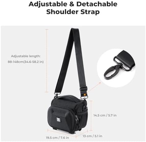 K&F CONCEPT Camera Shoulder Bag, Hardshell Camera Case with Tripod Holder - Image 6