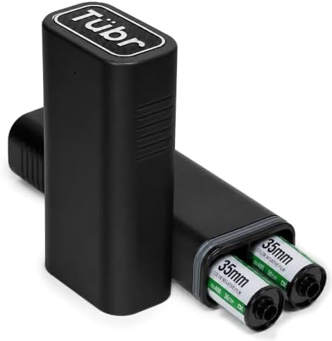 TUBR Gordo 35mm Film Case - Airtight Dual Chamber for 6 Rolls - Raven by T%C3%BCbr