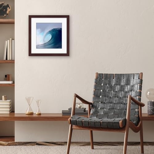 Americanflat 16x16 Picture Frame - Matted to 12x12 - Mahogany - Image 4