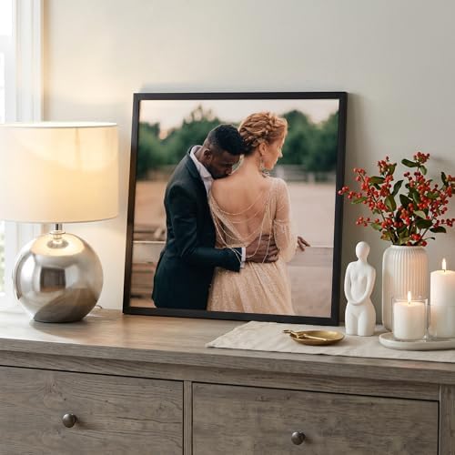 Americanflat 17x17 Picture Frame - Slim Molding - Black - Image 4