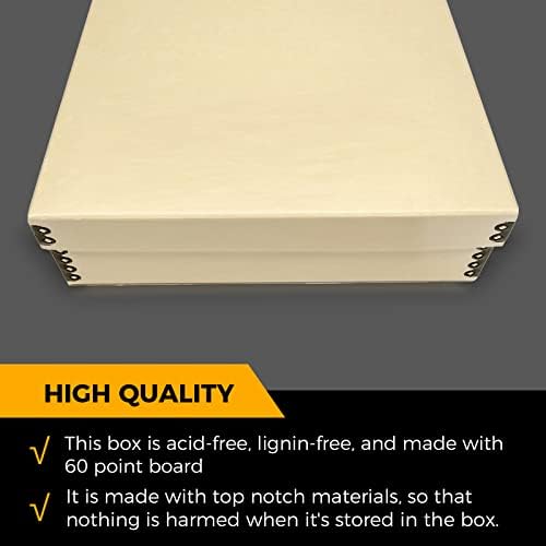 Golden State Art, Archival Drop Front Storage Box, Tan-11.75x17.75x3.75 In - Image 5