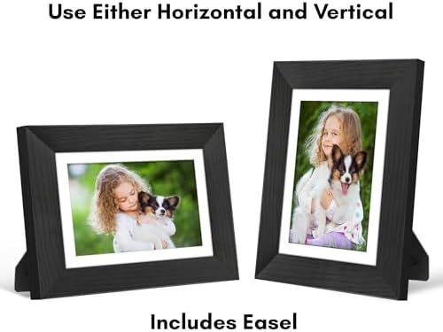 Americanflat 5x7 Picture Frame - Matted to 4x6 - Engineered Wood - Black - Image 5