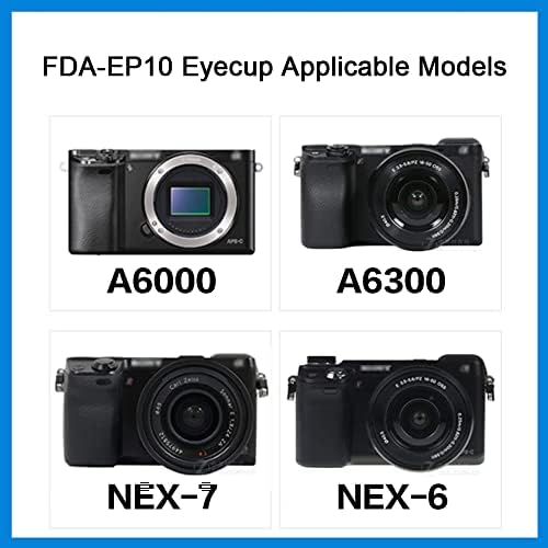 EP10 Eyecup Eyepiece Viewfinder Compatible for Sony Alpha A6000 A6100 A6300 NEX-6 NEX-7 Camera (2 Pack), FAN-US-2X EP-10 - Image 3