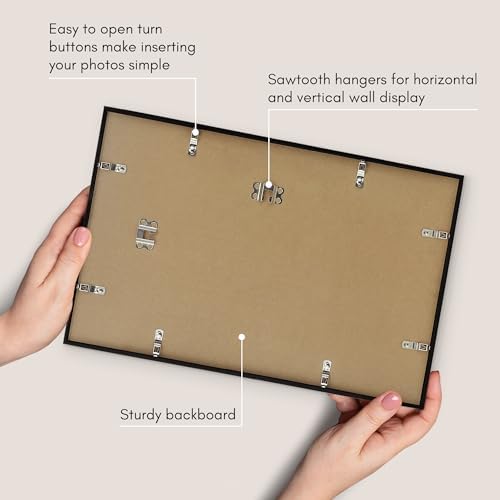 Americanflat 17x11 Picture Frame - Slim Molding - Black - Image 5
