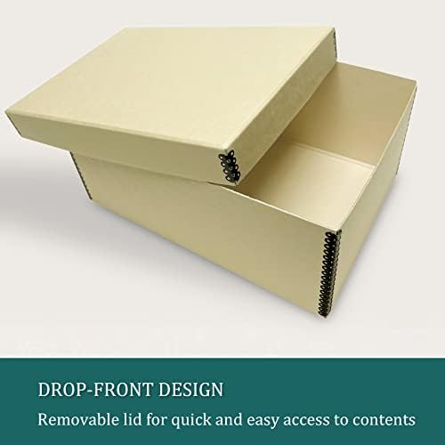 Golden State Art, Archival Photos Storage Boxes, 5"x8"x12", Tan - Image 6