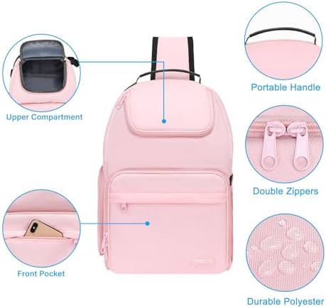 MOSISO Camera Sling Bag, Camera Case Crossbody Photography Bag, Pink - Image 4
