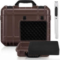 Relaxweex 14.3 x 11.4 x 4.5 Inch Hard Case, Stripe Shell, Brown by Relaxweex