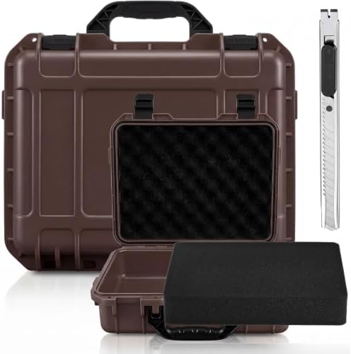 Relaxweex 14.3 x 11.4 x 4.5 Inch Hard Case, Stripe Shell, Brown by Relaxweex